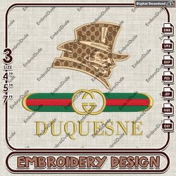 NCAA Duquesne Dukes Gucci Embroidery Design, NCAA Embroidery Files, NCAA Duquesne Dukes Machine Embroidery. Digital File