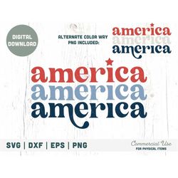America stacked boho SVG cut file - Boho Independence Day svg, 4th of July patriotic svg shirt, boho USA svg- Commercial