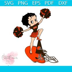 Cheer Betty Boop Cleveland Browns Svg, Sport Svg, Cleveland Browns Football Team Svg, Betty Boop Svg, Cleveland Browns S