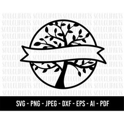 COD647- Tree Family Monogram svg, Family clipart, Monogram SVG, Split Monogram svg, Family svg, Family Sign svg, tree mo