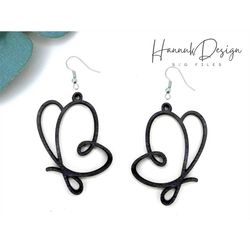 Butterfly One Line Earring Svg Laser Cut file for Glowforge, Wood earring svg, Acrylic Earrings svg Instant Download