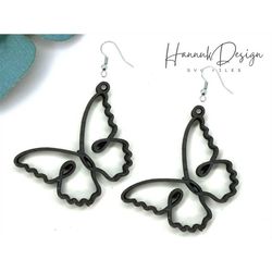 One Line Butterfly Earring Svg Laser Cut file for Glowforge, Wood earring svg, Acrylic Earrings svg Instant Download