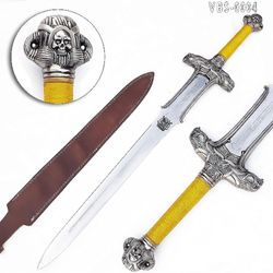 40" Long Handmade Legend of Zelda Viking Sword, Full Tang D2 Steel Sword Skyward Limited Edition with Premium Scabbard