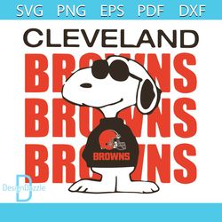 Snoopy Cleveland Browns Browns Browns Svg, Sport Svg, Cleveland Browns Football Team Svg, Snoopy Cleveland Browns Svg, C