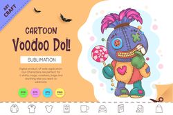 Cartoon Voodoo Doll. Crafting, Sublimation.