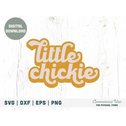 little chickie svg cut file - retro boho easter chick svg, little kid svg for shirt, spring baby shirt svg - commercial