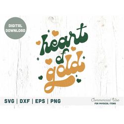 Heart of Gold Retro SVG cut file - retro St. Patricks Day svg, boy St Patricks png, retro leprechaun svg - Commercial Us