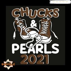 Chucks And Pearls Kamala Harris 2021 Svg, Trending Svg, Chucks and Pearls Svg, Madam Vice President SVG, Kamala Harris S