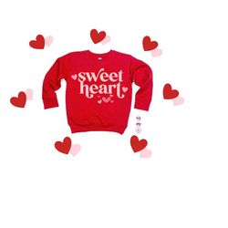 Sweet Heart Toddler Retro Valentine's Day SVG, Matching SVG Cut File Printable PNG Silhouette Cricut Sublimation