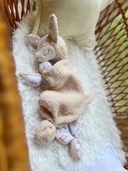 Lama comforter toy, alpaca lovey, soft toy lama, baby toy, baby comforter, baby lovey