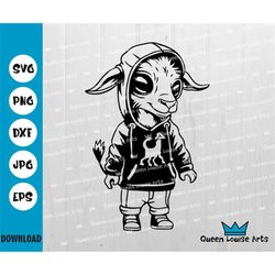 Goat svg,Cool Goat in sunglasses Clipart hip hop hipster goat svg,goat street wearing SVG Cricut cut file Digital Instan