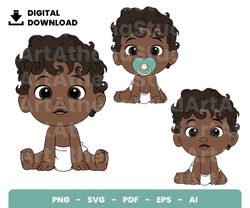Bundle Layered Svg, Baby Boy Afro, Afro, Blue, Love, Baby, Baby Shower, Digital Download, Clipart, PNG, SVG, Cut File