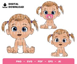 Bundle Layered Svg, Baby Girl, Pink, Love, Baby, Baby Shower, Digital Download, Clipart, PNG, SVG, Cut File