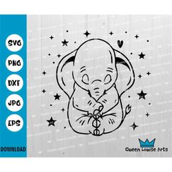 baby elephant svg png baby boy, baby girl, sleeping elephant baby shower shirt, cute elephant cut files for cricut silho