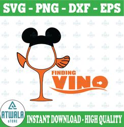 Wine Finding Vino, Disney svg, Disney Mickey and Minnie svg,Quotes files, svg file, Disney png file, Cricut, Silhouette.