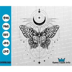 Boho butterfly svg, printable art,digital print, girl's room decor,boho girl's nursery Digital Download Cut File vector