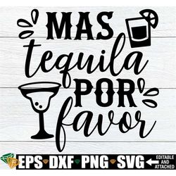 Mas Tequila Por Favor, Cinco De Mayo Shirt SVG, Cinco De Mayo Decor svg, Cinco De Mayo Party Invitation Image PNG, Mas T