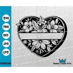 heart flower box svg design, boho, floral,sweet heart candies cutter file,cut clipart cricut, cameo silhouette, digital