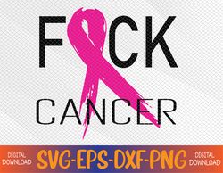 Fuck Cancer Breast Cancer Awareness Retro Distressed Svg, Eps, Png, Dxf, Digital Download