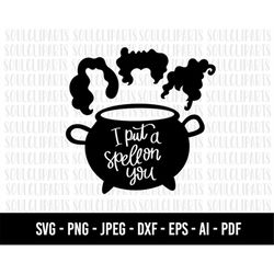 COD1161 - I put a spell on you svg,  Sanderson Sisters SVG, Sanderson Sisters hair svg, Hocus Pocus SVG, Sanderson Svg,