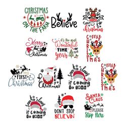 Christmas Bundle Svg,Merry Christmas Svg,Religious Svg,Believe Svg,Christmas Svg