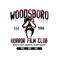 Woodsboro SVG, Horror svg, Halloween svg, Horror Film Club svg , Horror Characters SVG, Horror Sublimation Design, svg f
