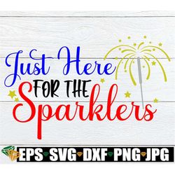 Just Here For The Sparklers, Sparkler svg, 4th of July svg, Fourth Of july svg, 4th of July, July 4th SVG, Kids 4th Of J