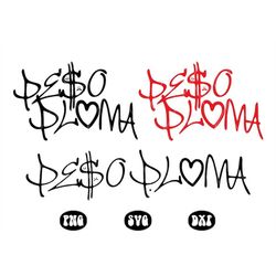 Peso Pluma Bundle SVG, Cutting File, Digital Clipart, Great for Viny Decals, Stickers, T-Shirts, Mugs & More! Signature