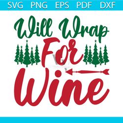 will wrap for wine svg, christmas svg, wine svg, christmas wrap svg, mistletoe svg