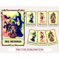 Hocus Pocus Halloween Tarot Png Bundle, Retro Halloween Png, Horror Tarot Card Png, Sanderson Sister Png, Spooky Season