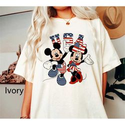 Disney 4th Of July shirt, Fourth Of July Mickey and Minnie shirt, Patriotic Disney Tee, Memorial Day, Disney Independenc