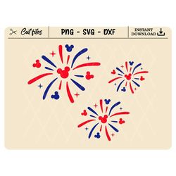 Mouse Firework SVG, 4th of July SVG, Patriotic SVG, American Flag Svg, Kids Shirt Svg, Svg Files For Cricut, Sublimation