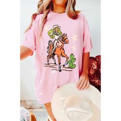 western graphic tee, retro rodeo doll tshirt, cowgirl graphic t shirt, comfort colors shirt, western doll, pink cowgirl