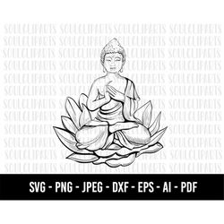 COD863- Buddha SVG, Meditation Yoga svg, yoga clipart, yoga mandala svg, yoga vector, svg files for cricut/ namaste medi