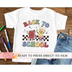 Retro Back to School DTF Transfers, Ready to Press, T-shirt Transfers, Heat Transfer, Direct to Film, Teacher, Retro sch