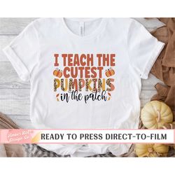 Teach the Cutest Pumpkins, DTF Transfers, Ready to Press, T-shirt Transfers, Heat Transfer, Direct to Film, Fall DTF Tra