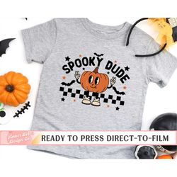 Spooky Dude Pumpkin, DTF Transfers, Ready to Press, T-shirt Transfers, Heat Transfer, Direct to Film, Fall DTF Transfers