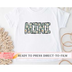 Mini DTF Transfers, Ready to Press, T-shirt Transfers, Heat Transfer, Mom Direct to Film, Blue Daisies, Spring Summer, M