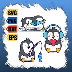 Penguins Bundle SVG, Cricut cut files, layered files, Silhouette, Penguin Bundle, Clipart, Vector, Digital, Instant down