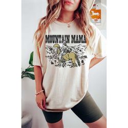mountain mama t-shirt, cowgirl graphic tee, vintage inspired t-shirt, unisex tee, comfort colors t-shirt, retro mountain