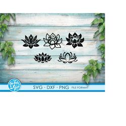 Funny Lotus Flower SVG Lotus svg files for Cricut. Christmas Gift Lotus Flower SVG Lotuss png, svg, dxf clipart files. N