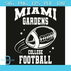 Miami Gardens College Football Svg, Sport Svg, Miami Gardens College Football Team Svg, Miami Gardens Svg, Miami Gardens