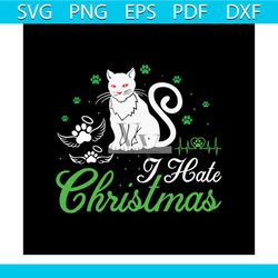 I Hate Christmas Cat Angel Svg, Christmas Svg, I Hate Christmas Svg