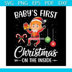 Baby's First Christmas On The Inside Svg, Christmas Svg, Baby Christmas Svg