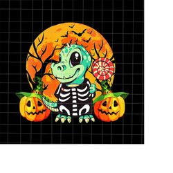 Cute Dinosaur Halloween Png, Dinosaur Halloween Png, Kids Halloween Png, Dinosaur Pumpkin Halloween Png