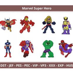 Embroidered Marvel Heroes-8 Legendary Superhero Designs Collection