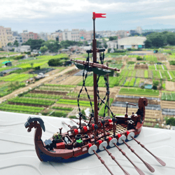 Plastic Pirate Ship Model Toy