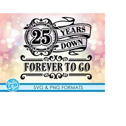 Celebrating 25th Anniversary SVG png, 25 Anniversary gift svg cut Files, SVG Cutting Files, 25th svg anniversary cut fil