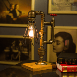 Loft Industrial Style Retro Table Lamp Edison Water Tube Table Lamp