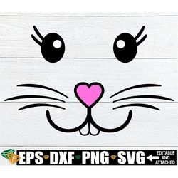 Bunny Face svg, Easter svg, Cute Easter svg, Cute Bunny Face svg, Bunny Face, Easter, Cut File, SVG, Printable Image, Ir
